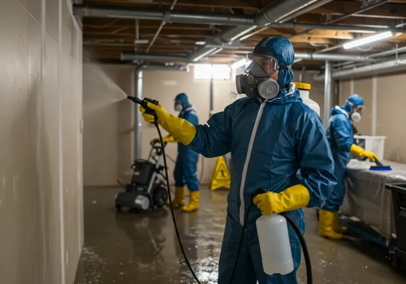 Basement Sanitization and Antimicrobial Treatment process in Alton, MO